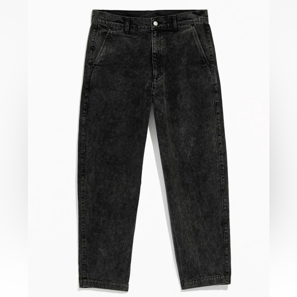 NWT $129 LAZY OAF JEANS Tokyo Trouser Relaxed Tapered in Black